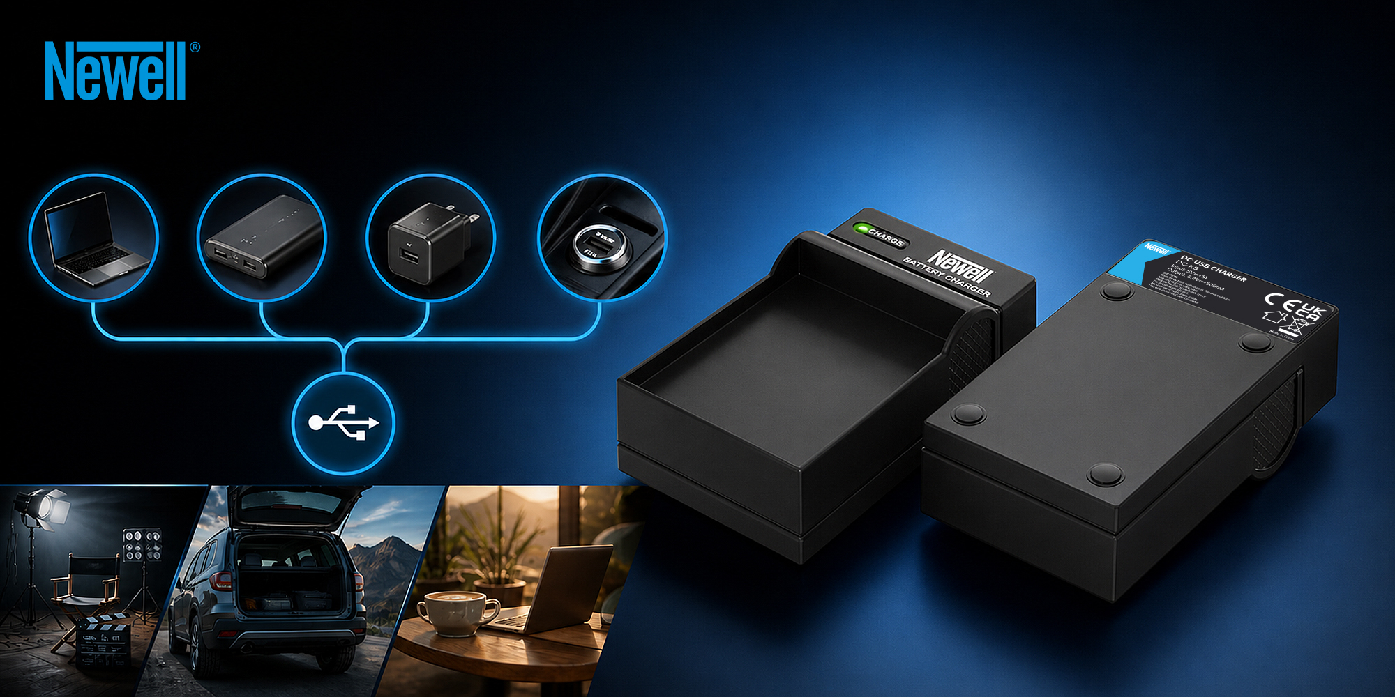 Ładowarka Newell DC-USB do akumulatorów LP-E8 do Canon